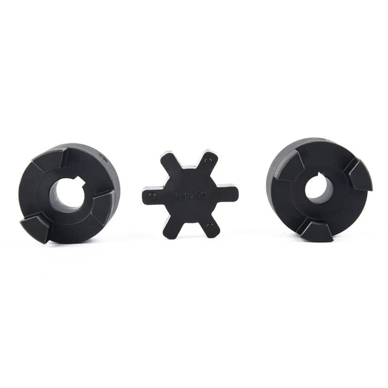 1/2" to 5/8" L075 Flexible 3-Piece L-Jaw Coupling Set & Buna-N NBR Rubber Spider for Log Wood Splitter