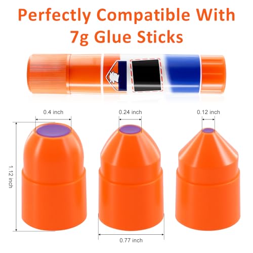 JTJEI 3-piece precision tips for Elmer's 7g glue sticks, adhesive dispenser accessories
