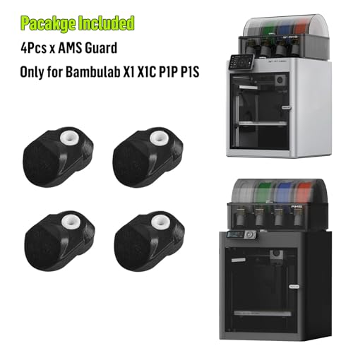 AMS Ceramic Inlet Guard for Bambulab, AMS Feed Inlet Protector Wear Resistance Filament Feeder Parts for Bambu Lab X1 X1C P1P P1S Pack of 4