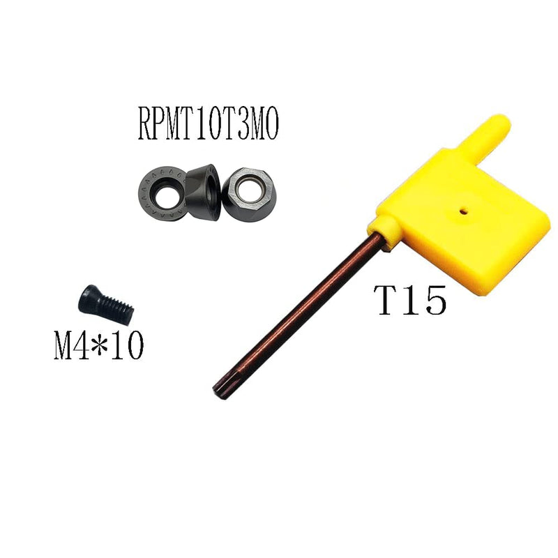 [Australia - AusPower] - SRDPN2020K10 (20mm*125mm) + RPMT10T3 45° Lathe Turning Holders Lathe Turning & Profiling Tool Holder for Round Carbide Inserts RPMT10 RPMT08 (SRDPN2020K10 + R5 inserts) SRDPN2020K10+R5 