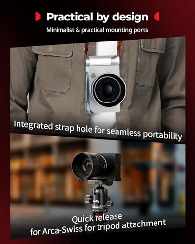 SMALLRIG L-Shaped Grip for Sigma BF, Mount Plate with Handle, Built in Quick Release Plate for Arca, 1/4''-20 Thread, Ergonomic Handgrip and Thumb Grip (Black) - 5389 Black