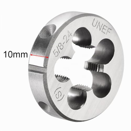 sourcing map Round Die UNF 5/8-24 American Cut Resistant | Thread cutting clamp, alloy tool steel thread repair tool