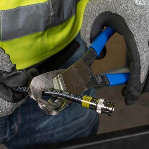 Klein Tools 63030 cable cutter for 1-inch aluminum and copper coaxial cable, one-hand shearing design