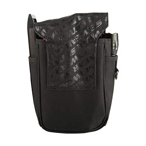 SetWear black tool pouch, 7.5-inch high by 6.5-inch wide, shown from the front