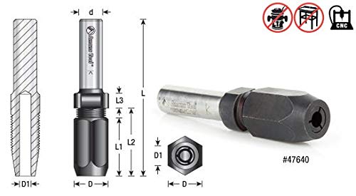 Amana Tool - 47648 1/4" Shank CNC Extension Adapter For 1/8" Shank Router Bits