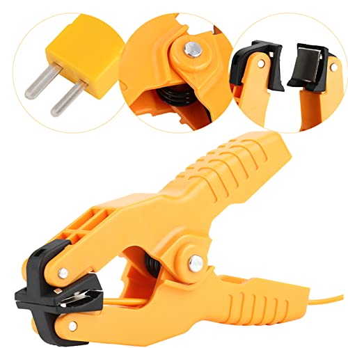 [Australia - AusPower] - AUNMAS K Type Thermocouple Sensor, Adjustable Pipe Clamp -40~200℃, Compatible with K Type Thermometers for Industrial Temperature Measurement 