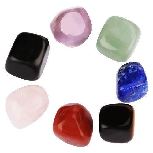 7 Chakra Healing Crystals Stones Set Tumbled Polished Gemstones Agate Reiki Crystals for Meditation Chakra Balancing Energy Healing Yoga Home Décor Women Men