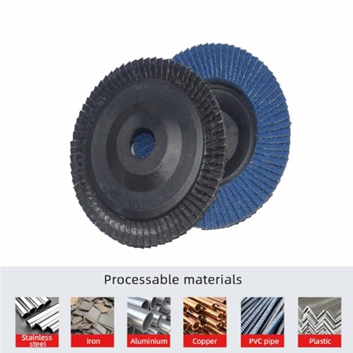 Flap Discs Diameter 76 mm x 10 mm Grit 120 Flap Discs for Angle Grinder Sanding Discs Pack of 10 | 3 inch flap discs for wood, metal, steel, grit 120 Flap discs for angle grinders Sanding discs 120 grit