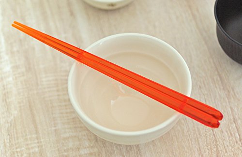 Aoba Clear Chopsticks 5P Bbit - Red, Blue, Yellow, Green, Orange - Methacrylic Resin - Dishwasher Safe clear bbit