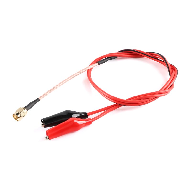 [Australia - AusPower] - SMA Male to Double Alligator Clips Tester Cable-RG316 50cm RF Alligator Clips Electrical with Wires Crocodile Clip Thread 2PCS 