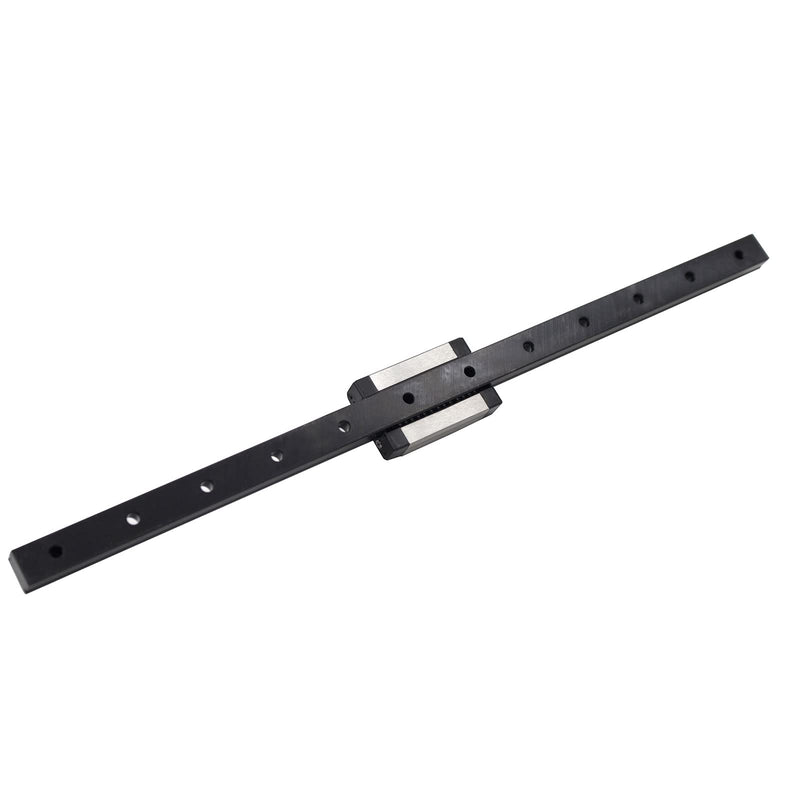 [Australia - AusPower] - Iverntech MGN12H 400mm Black Linear Rail Guide Bearing Steel Sliding Guideway with MGN12 Stainless Steel Black Carriage Block for Ender 3, Corexy, Tronxy 3D Printers Upgrades and CNC Machine All Black 400MM 