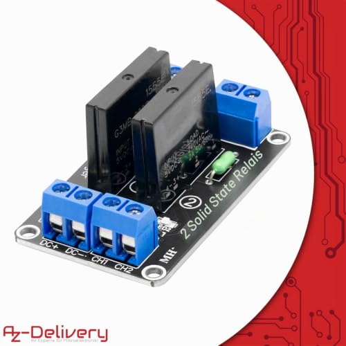 AZDelivery 5 x 2 Channel Relay Module 5 V DC Solid State Low Level Trigger Power Switch Board Compatible with Arduino and Raspberry Pi