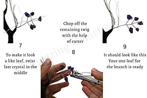 Amazing Gemstone Amethyst Spiritual Decor Crystal Tree DIY Kits for Adults Kids, Makes a Perfect Office Table Feng Shui Tree Holistic Gifts for Women