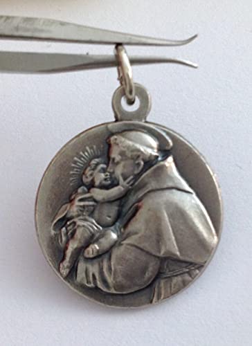 I G J SAINT ANTHONY OF PADUA MEDAL - THE PATRON SAINTS MEDALS - 100% MADE IN ITALY Saint Anthony with Chain