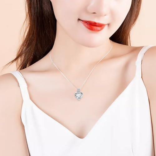 Minicremation Heart Cremation Jewelry for Ashes Urn Necklaces with Hollow Urn Keepsake Pendant Charm Stainless Steel Cremation Pendant Memorial Locket Silver