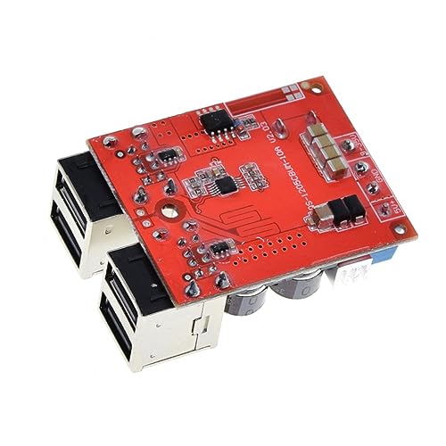 Hailege DC-DC Step Down Buck Module 8V-35V to 5V 8A Vehicle Charging Power Supply Module 4-Port USB Mobile Charging Module