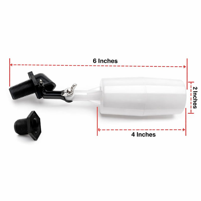 [Australia - AusPower] - Pool St 3/8" and 1/2" Pool Auto Fill Float Valve Replacement | Includes Adapter From 3/8 Inch to 1/2 Inch | Compatible with Most Water Float Valve For Water Tank and Pool Water Leveler Auto Fill 