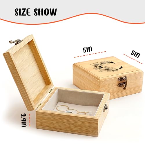 Trinket Keepsake Decorative Memory Jewelry Storage Box, Wedding Bridesmaid Graduation Memorial Thank You Anniversary Friendship Office Home Gifts (Letter C) Letter C