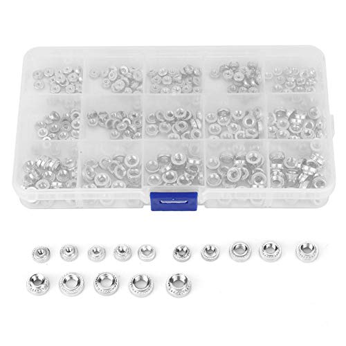 Thincol 300-piece metric self-clinching rivet nut set in M2–M5 sizes for thin metal plates