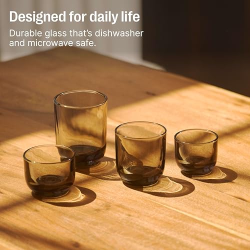 Fellow Pirch Cappuccino Cups 6.5 oz, Set of 2, Weighted Glass - Woodland 2 count