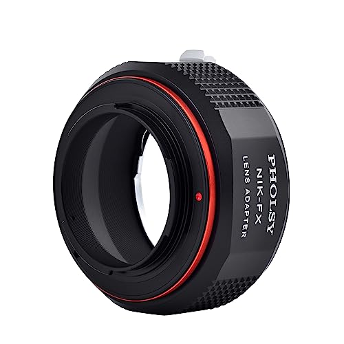 PHOLSY Lens Mount Adapter Compatible with Nikon F Lens and Fuji X Camera Nikon F / AI to Fujifilm FX