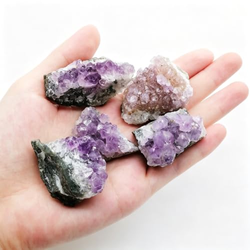 Raw Amethyst Clusters Bulk Natural Amethyst Geode 1.1Lbs Gemstones and Crystals Stone Specimen for Tumbling Witchcraft Amethyst Clusters 1.1lbs