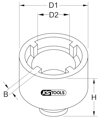 KS Tools 450.5025 0.5-inch Groove Nut Socket