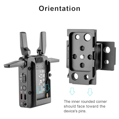 FOMITO NP-F2 Dual-Sided NP-F Plate, All-Aluminum Alloy, ±90° and ±180° Angle Adjustment, for Monitor, LED Light, Wireless Transmitter