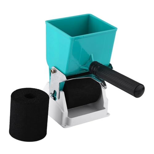 FTVOGUE manual glue applicator roller with two rollers, green cream body, and non-slip handle for woodworking crafts