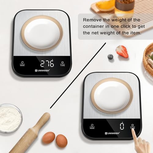 UNIWEIGH Food Scales for Kitchen Grams and Ounces 11lb