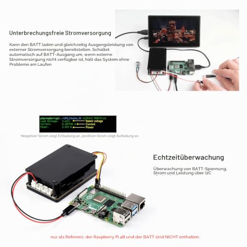 Waveshare Uninterruptible Power Supply UPS Module Supports Charging and Power Output at the Same Time 3S & 5V 5A Output
