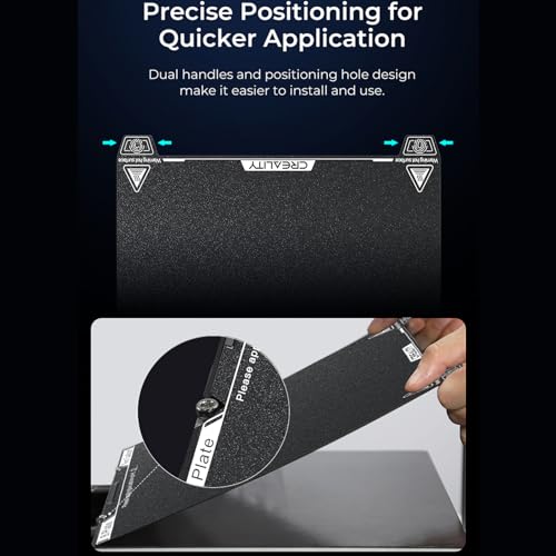 Creality K1C Texture PEI Build Plate Kit, 3D Printer Heat and Wear Resistance Textured PEI Spring Steel Plateform with Wipe Nozzle Design for K1C