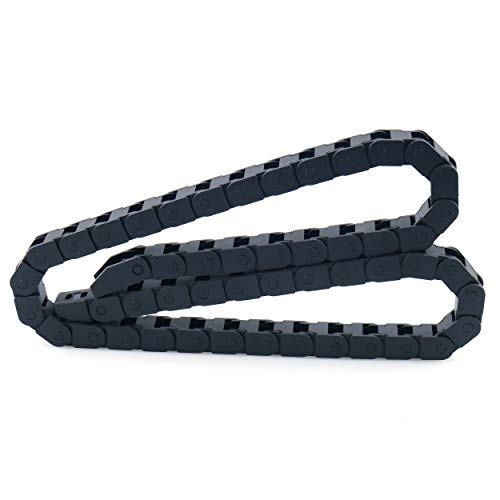[Australia - AusPower] - URBEST 10mm x 10mm Black Plastic Flexible Nested Semi Closed Drag Chain Cable Wire Carrier 1M for Electrical Machines 10x10mm 