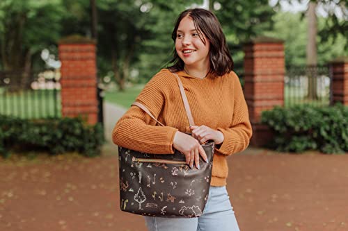 PICNIC TIME unisex-adult Uptown Cooler Tote Bag, Insulated Purse Lunch Bag for Her, Beach Bag Soft Cooler 14.37 x 7.28 x 10.63 Disney Winnie the Pooh - Black