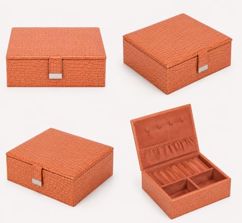 La Trove Travel Jewelry Case for Women, Rings & Earrings Organizer, Pink
