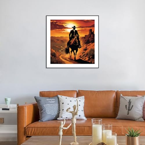 Domnpes Cowboy Diamond Art, Diamond Painting Kit for Adults