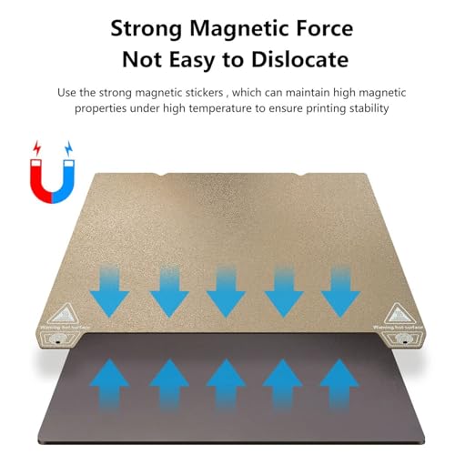 Fockety Textured PEI Sheet and Smooth PEO Build Plate, Double Sided Removable Magnetic Flexible 3D Printer Build Surface Heated Bed, 235x235mm PEI Spring Steel Plate for K1