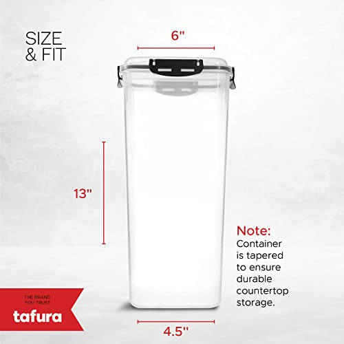 Two Tafura BPA-free bread boxes, 5L airtight containers for fresh bread storage, shown in a kitchen setting.