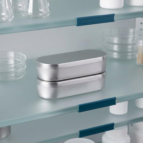 Pack of 2 Aluminum Sterilization Box 20 ml with Tight Close Lid Airtight Sterilization Tray for Laboratory Instruments Heat and Chemical Resistant Reusable