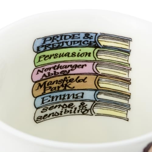 Alison Gardiner Fine Bone China Mug – Handcrafted in UK – 10.8oz British Heritage Collection – Literary Gift for History Lovers, Teachers & Librarians (Jane Austen) Jane Austen