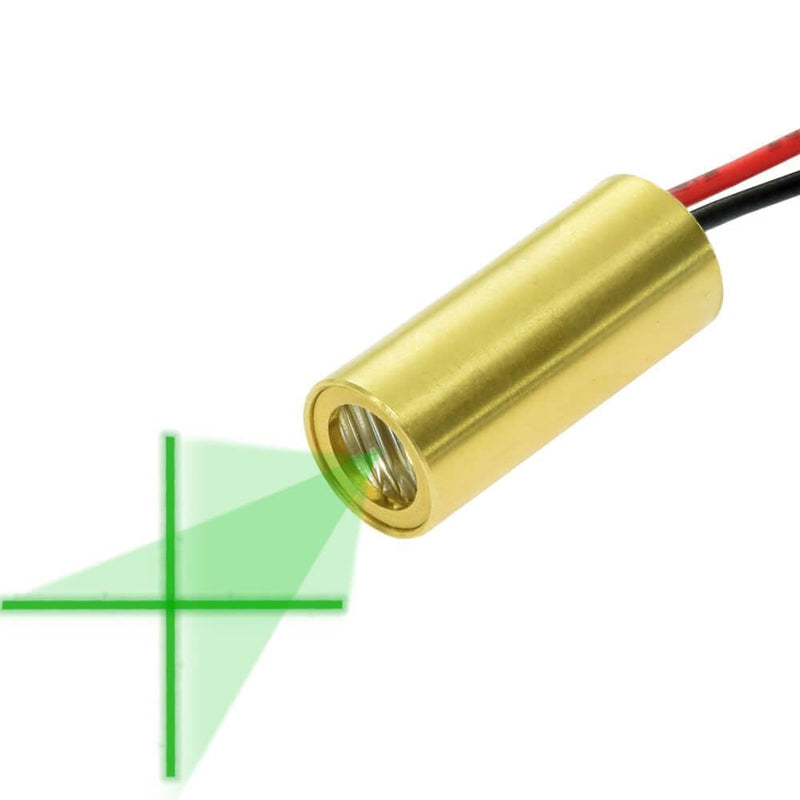 [Australia - AusPower] - Laser Line Module VLM-520-29 LPA Class 1 Green Crosshair Laser Module, Line Generator, Emitting line angle > 60°, only 1mm line width @40cm (15.75 inches) 