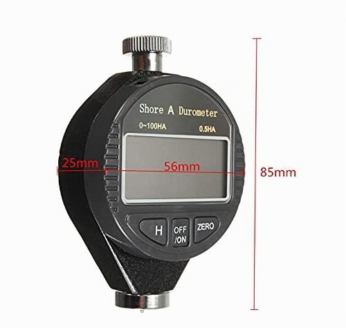Digital Shore A Hardness Tester, Portable 100HD A Rubber Tyre Durometer | Hardness meter with large LCD, zero setting, rubber hardness tester with storage box, for rubber, silicone, tyres, plastic