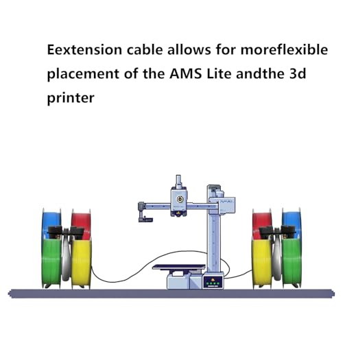 KOYOFEI 200CM Extension Cable for Bambu Lab AMS Lite, 3D Printer 2 Meter 4Pin Extension Cable for AMS Lite and A1, A1 Mini, ACE/Pro and Kobra 3/V2/Max, Kobra S1 Connection A1 Series