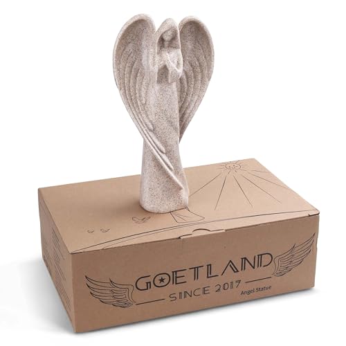 Goetland Desert Angel Statue Sympathy Gift Remembrance Figurines for Comfort Grieving, Express Condolences, Loss of Loved One, Memorial Gift for Family, Friend