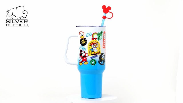 Silver Buffalo Disney Mickey and Friends Donald Duck Goofy, Tumbler, 40oz 40 Ounces