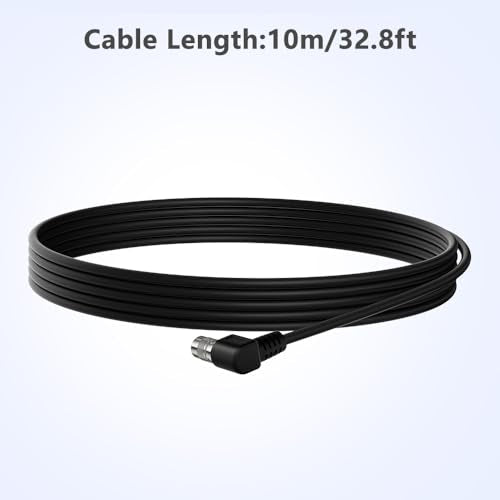 Alvin's Cables HR10A-7P-6S Hirose 6 Pin Female to Open End Power I/O Cable for Sony CCD, Basler, Keyence, Cognex, Baumer, Hikvision Industrial Camera, High Flex Shielded C-Type 32.8ft/10m Right angle 6 Pin C-Type