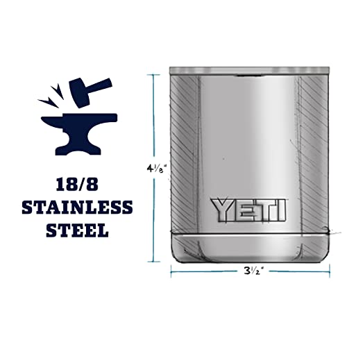 YETI Rambler 10 oz Lowball, Vacuum Insulated, Stainless Steel with MagSlider Lid Navy