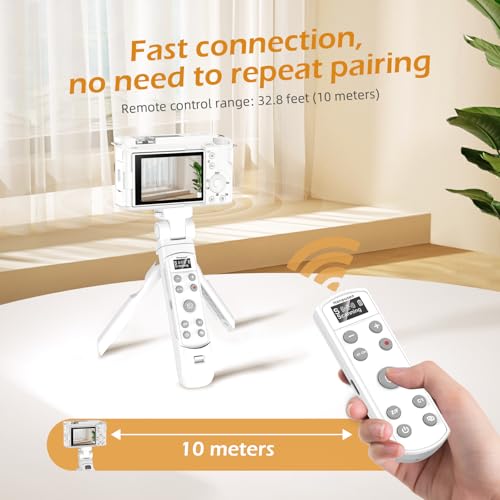 for Sony Tripod Wireless Shooting Grip with Shutter Release White for Sony