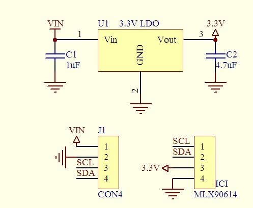 [Australia - AusPower] - GY-906 MLX90614 MLX90614ESF Non Contact IR Infrared Temperature Sensor Module IIC I2C Serial 