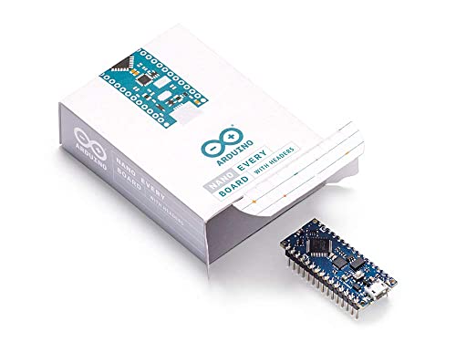 Arduino Nano Every with Headers [ABX00033] Compact Board with ATmega4809 Microcontroller, Ideal for Electronic Projects, DIY Prototypes and Applications with Arduino IDE.